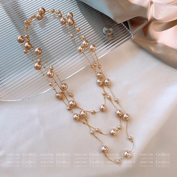 GOLICC multi-layer pearl necklace - Picture 4 of 10